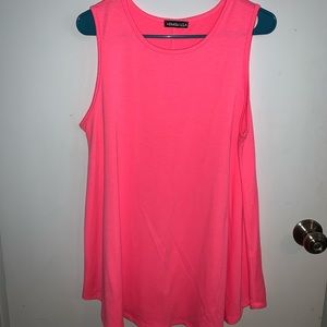 Neon pink sleeveless top